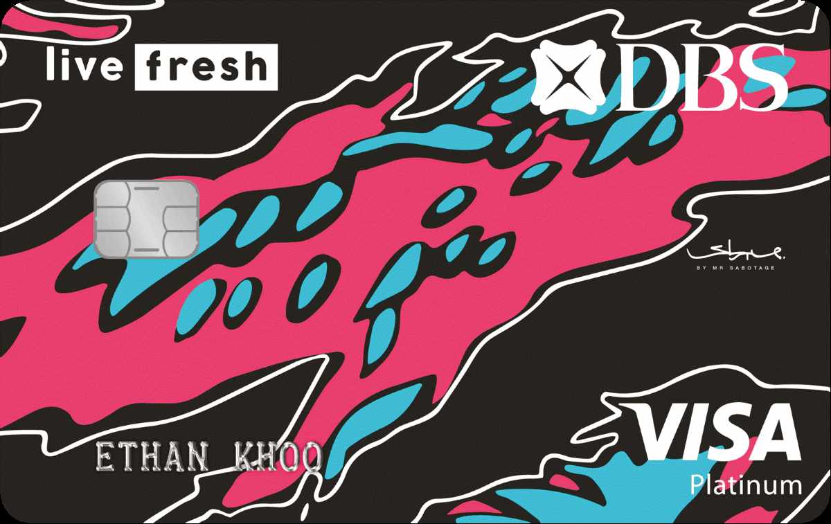 DBS Live Fresh Card, one of the cashback credit cards for shopping, dining and lifestyle spending.