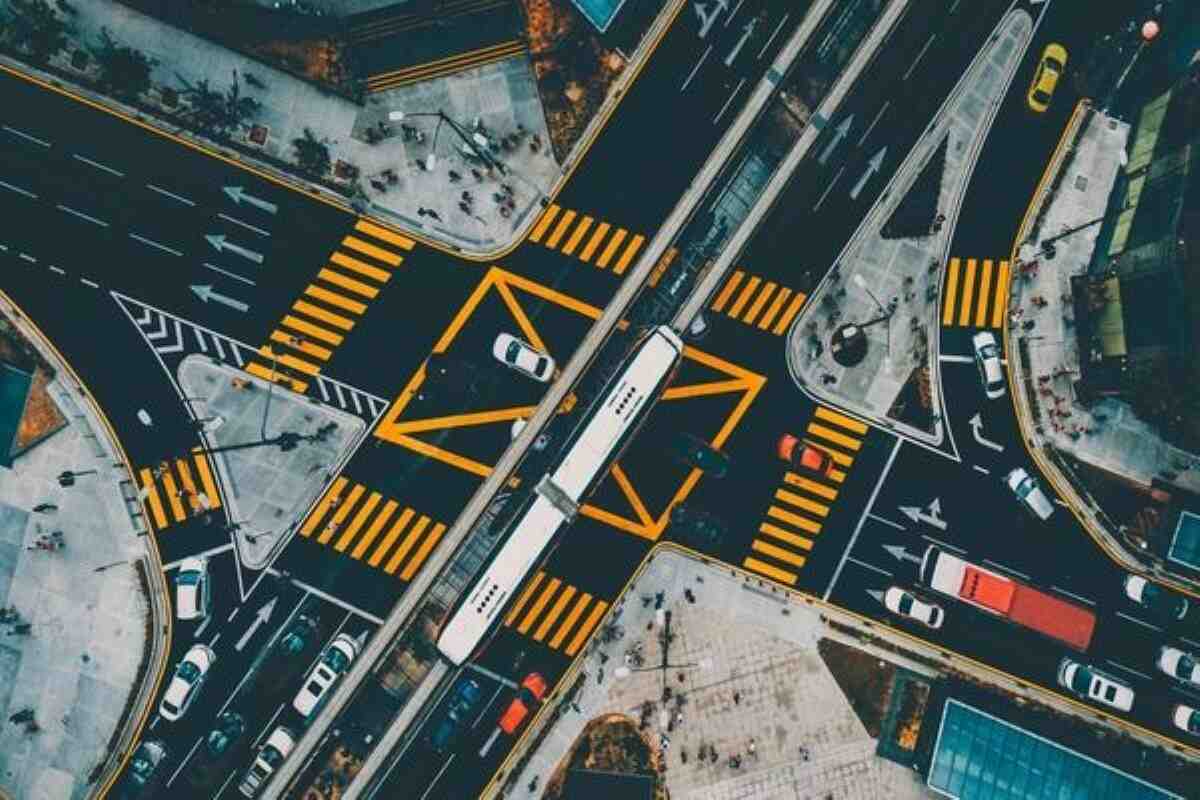 Aerial view of an urban district, highlighting location and infrastructure considerations when buying property in Malaysia.