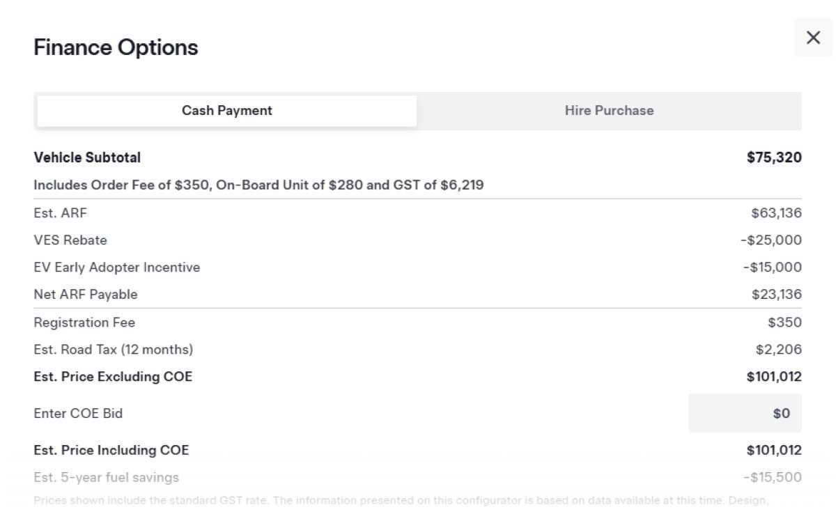 EV price breakdown showing rebates, taxes, and estimated costs, explaining the affordability of electric vehicles.