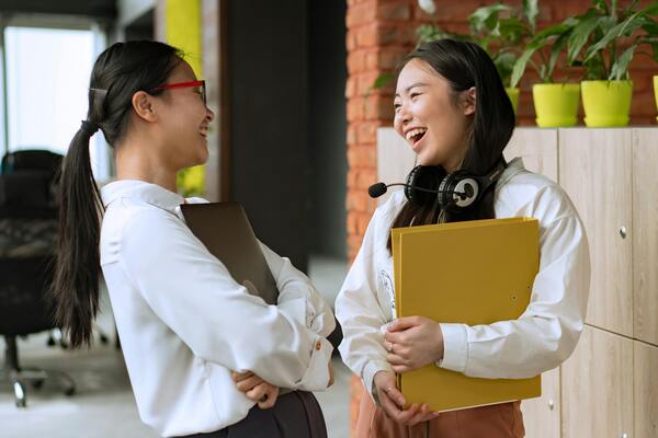 Women laughing together
