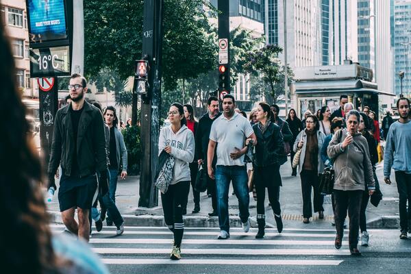 People walking on a pedestrian lane during daytime