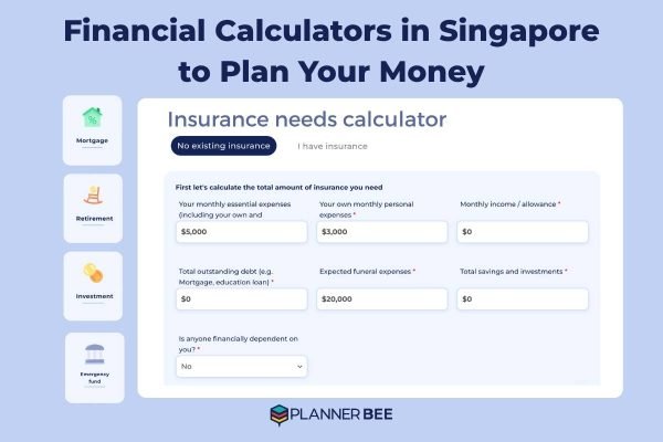 Planner Bee's online financial calculator suite for insurance, retirement, investments and emergency fund planning.