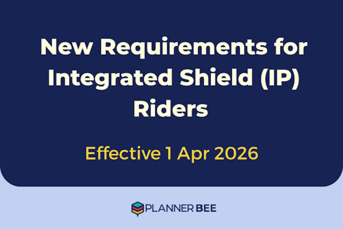 Cover graphic announcing Integrated Shield Plan changes effective 1 April 2026 for Integrated Shield riders in Singapore.
