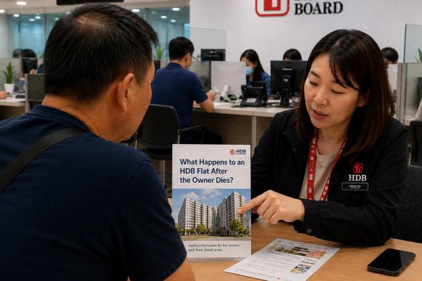 HDB officer explaining what happens to an HDB flat after the owner dies
