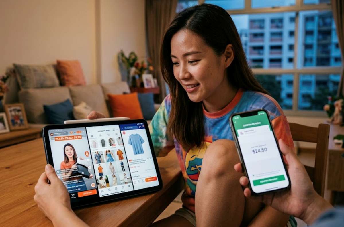 Online shopping shows how technology has changed spending habits by making digital payments faster from home.