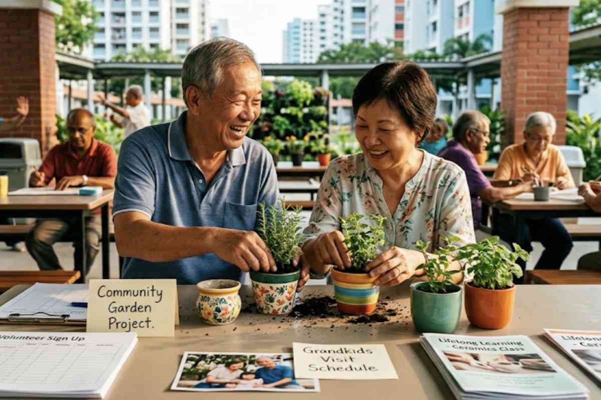 An older couple gardening together as part of affordable retirement cost planning